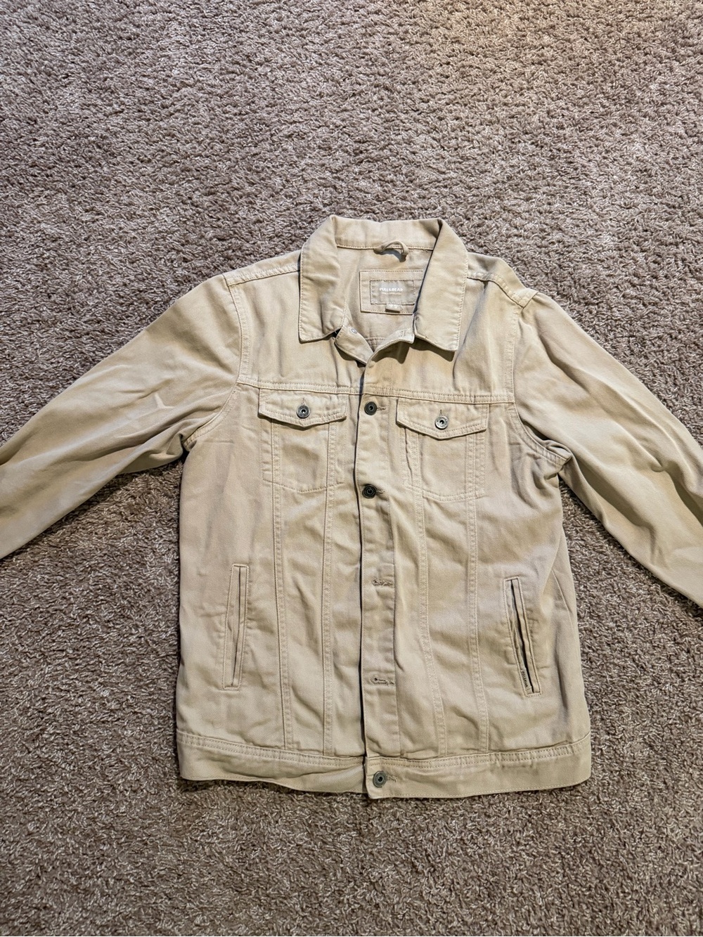 Pull&Bear Beige Lightweight Men's Shirt Jacket